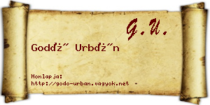 Godó Urbán névjegykártya